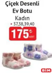 ÇİÇEK DESENLİ EV BOTU KADIN fiyat ve kampanya bilgisi